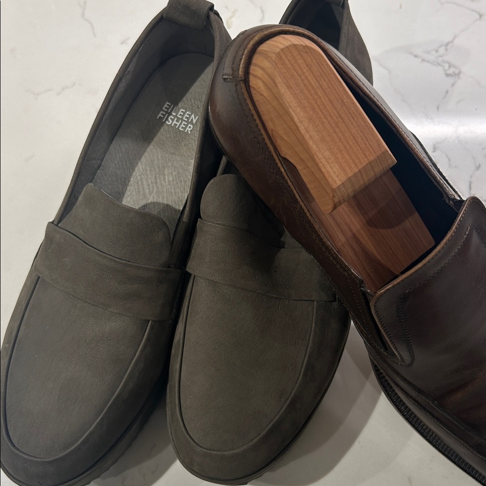 Eileen Fisher Woman’s Grey suede Slip-On Loafers new never worn - Picture 3 of 7